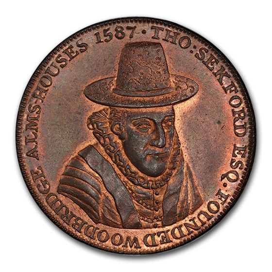1796 Suffolk Woodbridge Penny Conder Token MS-65 PCGS (RB) 1796 Suffolk Woodbridge Penny Conder Token MS-65 PCGS (RB)